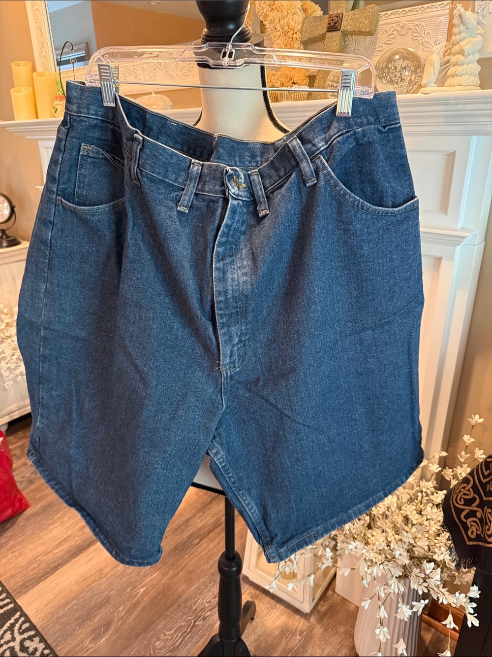 Wrangler Dark Blue Denim Jean Shorts